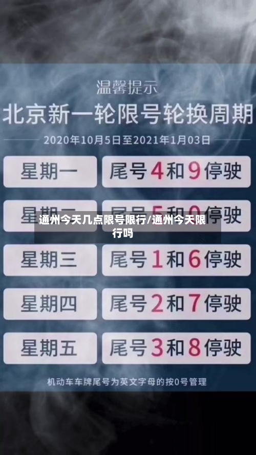 通州今天几点限号限行/通州今天限行吗-第2张图片