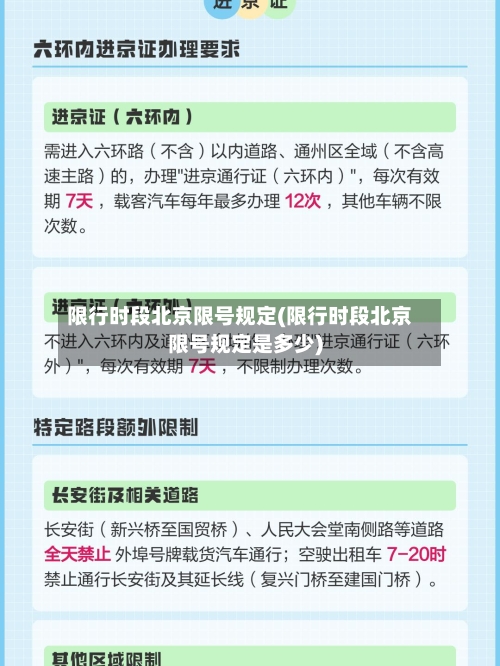 限行时段北京限号规定(限行时段北京限号规定是多少)-第1张图片