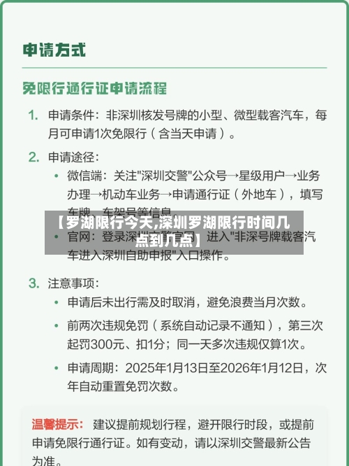 【罗湖限行今天,深圳罗湖限行时间几点到几点】-第1张图片