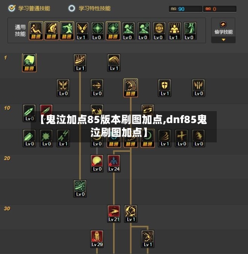 【鬼泣加点85版本刷图加点,dnf85鬼泣刷图加点】