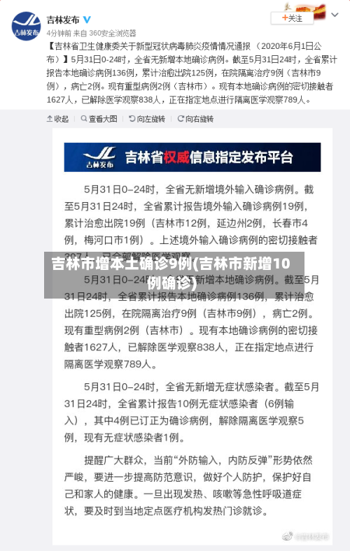 吉林市增本土确诊9例(吉林市新增10例确诊)-第2张图片